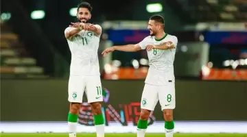 صالح الشهري يحتفل بهدف منتخب السعودية أمام مقدونيا استعدادًا لكأس العالم 2022