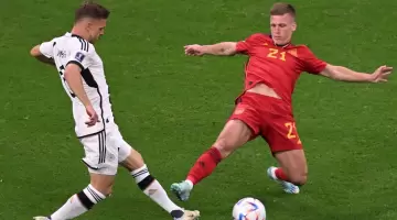 جانب من مباراة إسبانيا وألمانيا