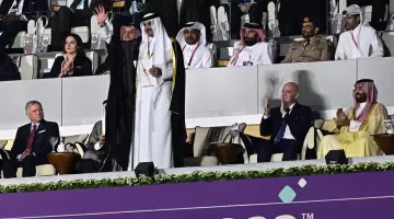 سمو الأمير خلال حفل افتتاح كأس العالم