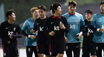 جانب من تدريب منتخب كوريا الجنوبية