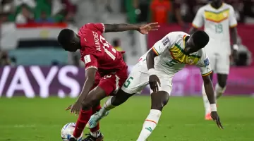 من مباراة قطر والسنغال - (أ ف ب)
