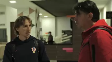 لوكا مودريتش مع مدرب كرواتيا