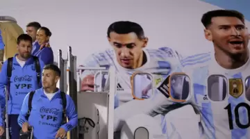 خلال وصول منتخب الأرجنتين