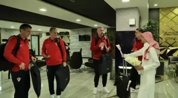 منتخب كرواتيا لدى وصوله إلى السعودية
