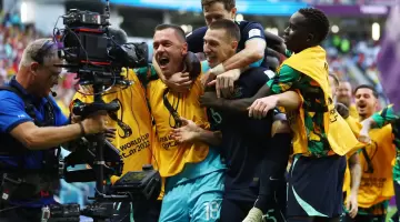 جانب من مباراة تونس وأستراليا