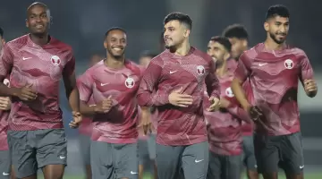 جانب من تدريب العنابي