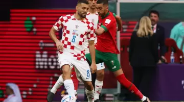 جانب من مباراة المغرب وكرواتيا