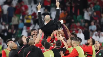 فرحة لاعبي المغرب