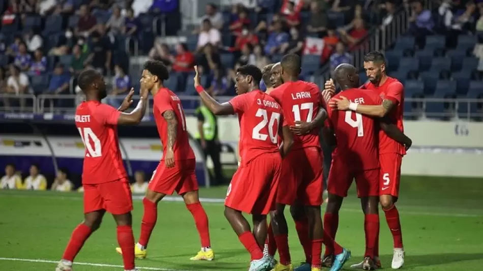 جانب من مباراة كندا واليابان