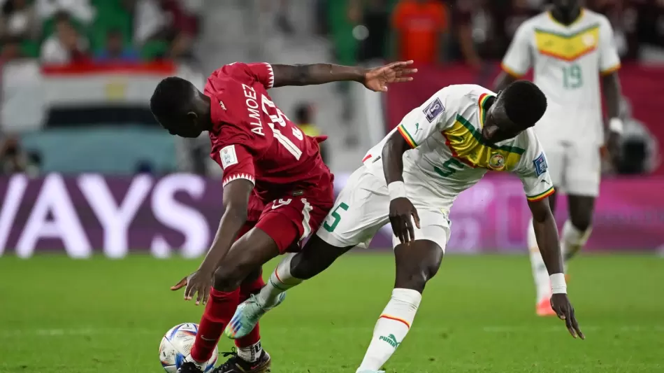 من مباراة قطر والسنغال - (أ ف ب)