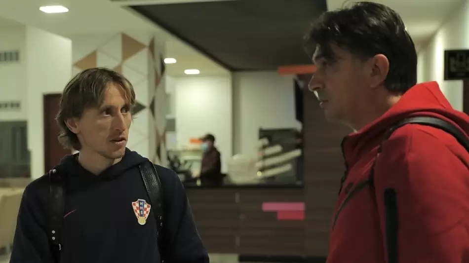 لوكا مودريتش مع مدرب كرواتيا