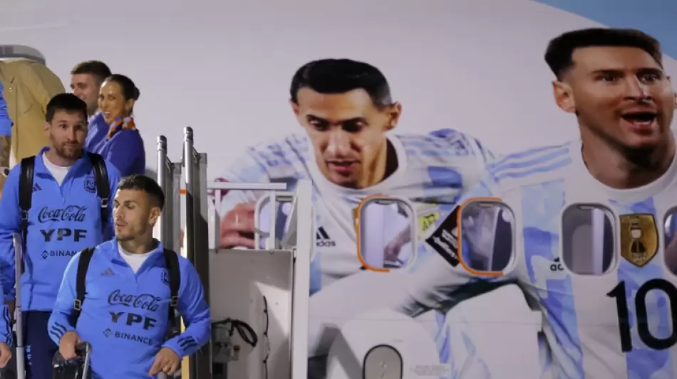 خلال وصول منتخب الأرجنتين