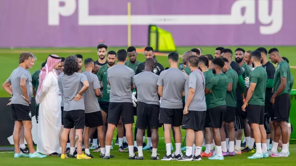 جانب من تدريب المنتخب السعودي