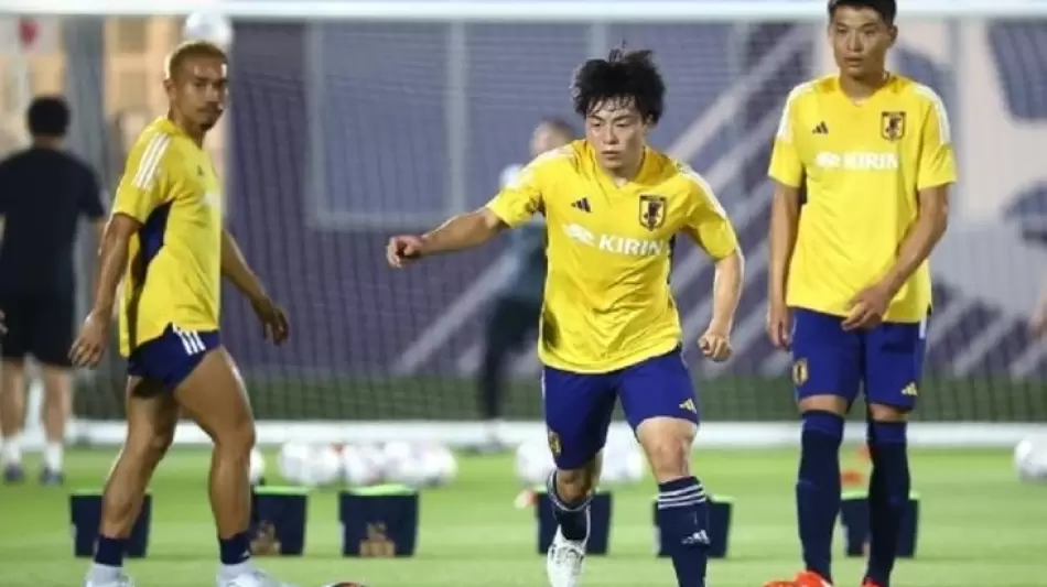 جانب من تدريبات منتخب اليابان