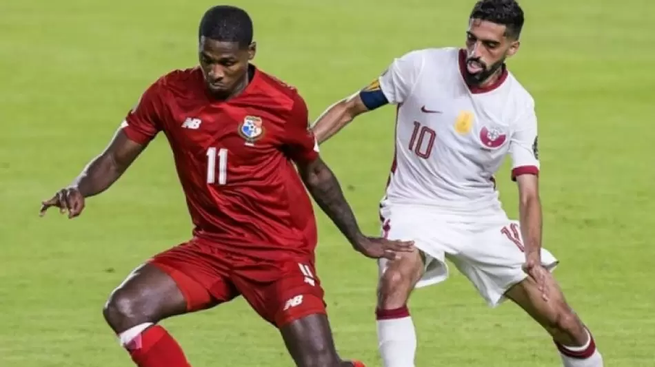 جانب من مباراة العنابي وبنما الودية