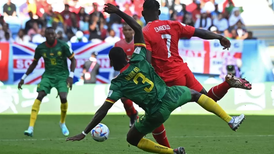 من مباراة الكاميرون وسويسرا - (أ ف ب)