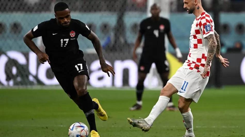 جانب من مباراة كرواتيا وكندا