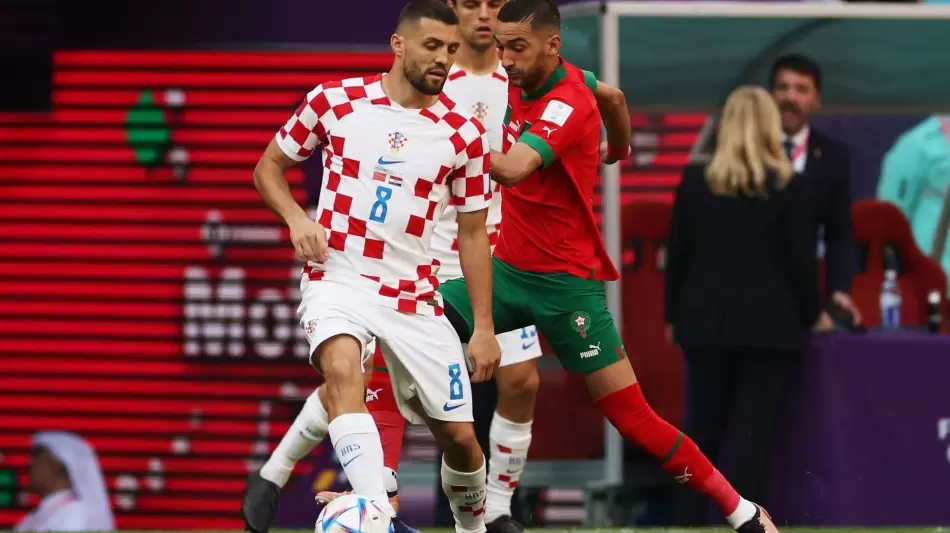 جانب من مباراة المغرب وكرواتيا