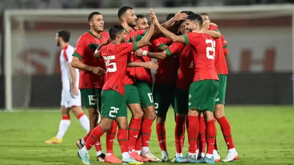 جانب من مباراة المغرب وجورجيا