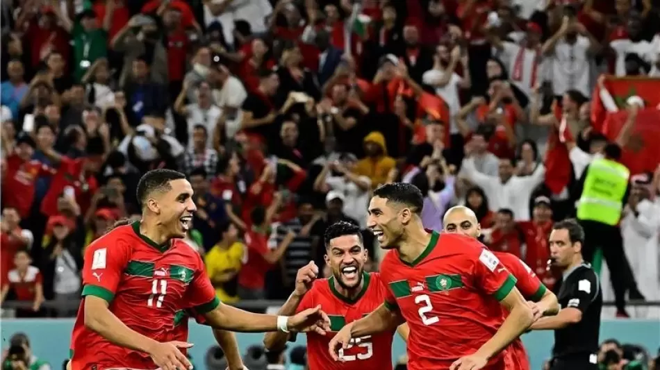 فرحة لاعبي المغرب