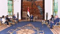 جانب من لقاء الرئيس المصري بالمسؤول الأممي