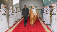 جانب من وصول رئيس غويانا التعاونية