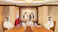 جانب من المشاركة القطرية في الاجتماع عن بُعد