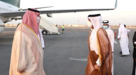 نائب رئيس مجلس الوزراء وزير الخارجية خلال مراسم الاستقبال