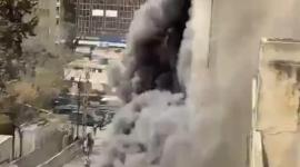 الحريق المندلع في المحل اللبناني