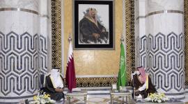 جانب من جلسة المباحثات التي عقدها صاحب السمو