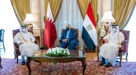 جانب من اجتماع نائب رئيس مجلس الوزراء وزير الخارجية مع وزير الخارجية المصري