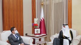 جانب من استقبال حضرة صاحب السمو الشيخ تميم بن حمد آل ثاني أمير البلاد المفدى للسفير