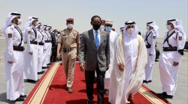 مراسم وداع فخامة الرئيس تيودورو أوبيانغ بعد زيارة رسمية للبلاد