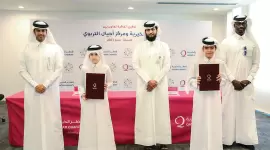 صورة جماعية عقب توقيع الاتفاقية