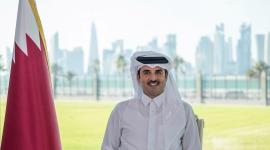 حضرة صاحب السمو الشيخ تميم بن حمد آل ثاني أمير البلاد المفدى خلال افتتاحه المنتدى