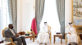 جانب من استقبال سمو نائب الأمير للوفد الأمريكي