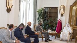 جانب من استقبال رئيس مجلس الوزراء  للوفد الأمريكي