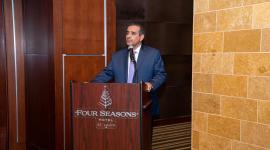 اللواء الركن "طيار" سالم حمد عقيل النابت خلال كلمته في الاحتفال