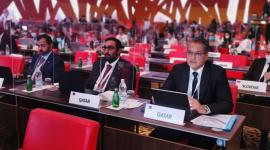 جانب من مشاركة قطر في المؤتمر العالمي