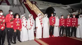 خلال استقبال البعثة القطرية المشاركة في الأولمبياد