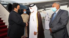 وزير الدولة للشؤون الخارجية خلال استقباله سعادة الدكتور المنفي