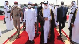 جانب من مغادرة رئيس المجلس العسكري الانتقالي