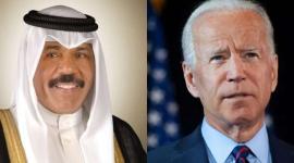 الرئسي الأمريكي (يميناً) وأمير الكويت (يساراً)