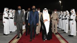 جانب من مغادرة الرئيس الرواندي