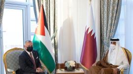 صاحب السمو الشيخ تميم بن حمد آل ثاني وملك المملكة الأردنية الهاشمية