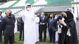 سمو الأمير وجلالة ملك الأردن يزوران استاد المدينة التعليمية