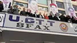 خلال الاضراب الذي شهدته صفاقس التونسية اليوم