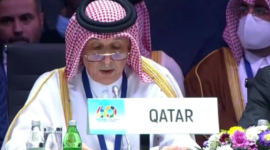 سعادة السيد سلطان بن سعد المريخي وزير الدولة للشؤون الخارجية