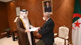 جانب من تسليم أوراق اعتماد السفير عبدالعزيز علي النعمة