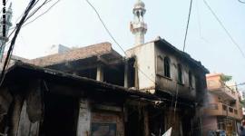 مسجد تم تخريبه ضمن اعمال العنف